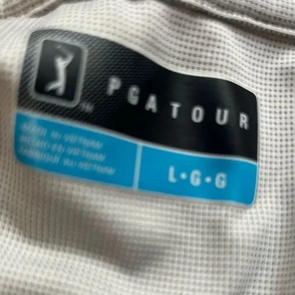 PGA Tour Shirt Men’s Polo Golf Gray Large - Picture 5 of 10